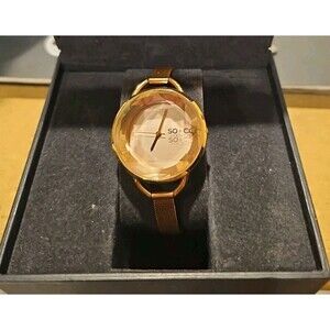 So & Co New York Hardened Mineral Crystal Quartz Women's Watch New Battery